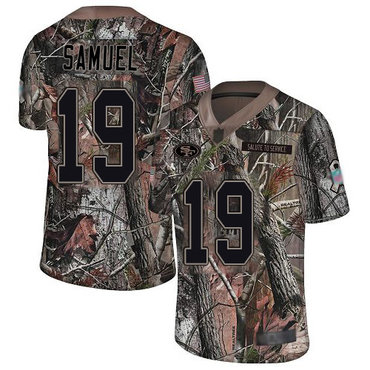 49ers #19 Deebo Samuel Camo Men's Stitched Football Limited Rush Realtree Jersey