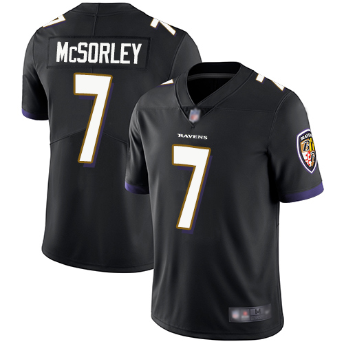 Ravens #7 Trace McSorley Black Alternate Men's Stitched Football Vapor Untouchable Limited Jersey