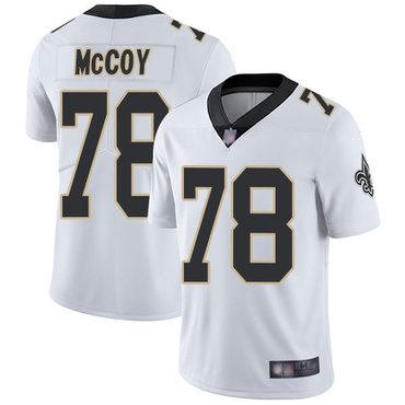 Saints #78 Erik McCoy White Men's Stitched Football Vapor Untouchable Limited Jersey