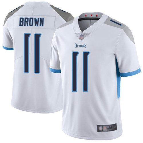 Titans #11 A.J. Brown White Men's Stitched Football Vapor Untouchable Limited Jersey