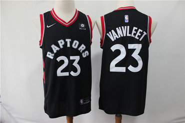 Raptors 23 Fred Vanvleet Black Nike Swingman Jersey