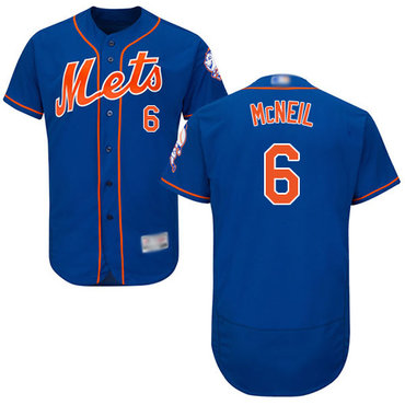 Mets #6 Jeff McNeil Blue Flexbase Authentic Collection Stitched Baseball Jersey