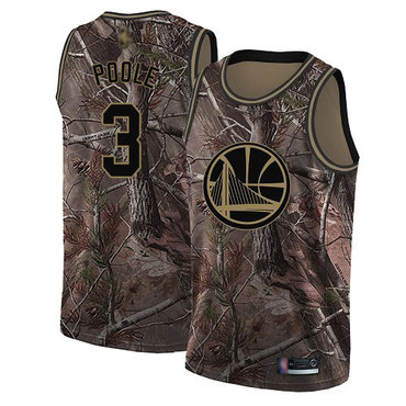 Warriors #3 Jordan Poole Camo Basketball Swingman Realtree Collection Jersey