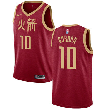 Rockets #10 Eric Gordon Red Basketball Swingman City Edition 2018-19 Jersey