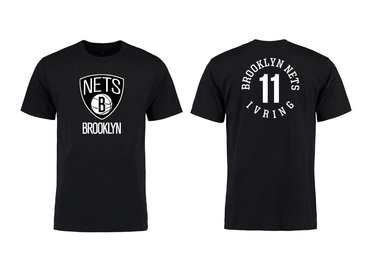 Brooklyn Nets 11 Kyrie Irving Black T-Shirt2