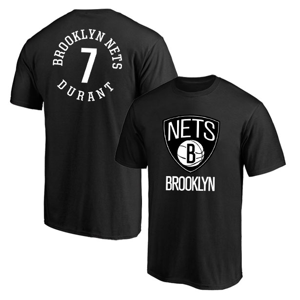 Brooklyn Nets 7 Kevin Durant Black T-Shirt1