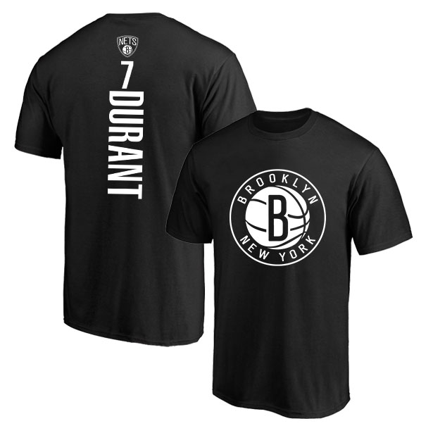 Brooklyn Nets 7 Kevin Durant Black T-Shirts