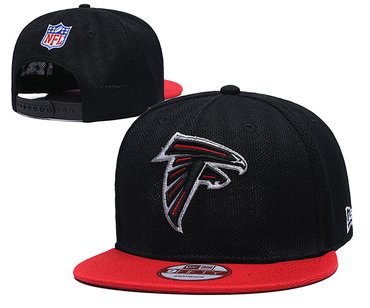 Falcons Team Logo Black Red Adjustable Hat TX