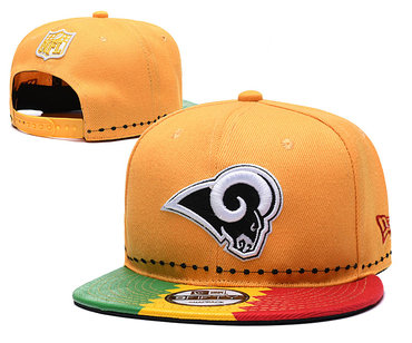 Rams Team Logo Yellow 2019 Draft 100th Season Adjustable Hat YD