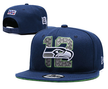 Seahawks Team Logo Navy 2019 Draft Adjustable Hat YD