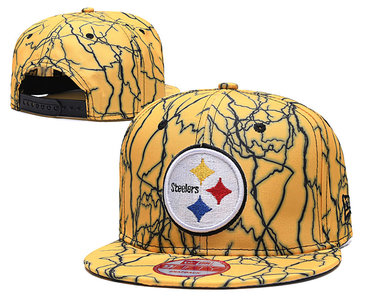 Steelers Team Logo Yellow Adjustable Hat TX