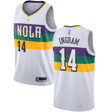 Pelicans #14 Brandon Ingram White Basketball Swingman City Edition 2018-19 Jersey