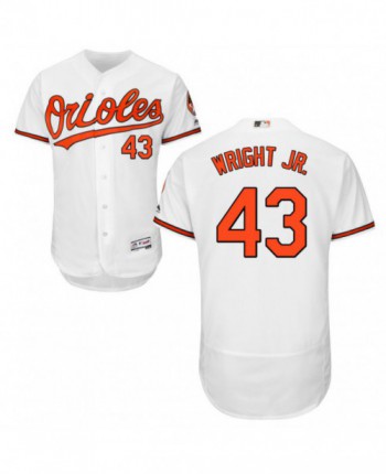 Youth Baltimore Orioles #43 Mike Wright Jr. Authentic White Home Flex Base Jersey