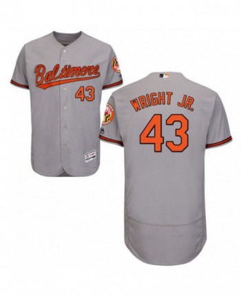 Youth Baltimore Orioles #43 Mike Wright Jr. Authentic Gray Road Flex Base Jersey