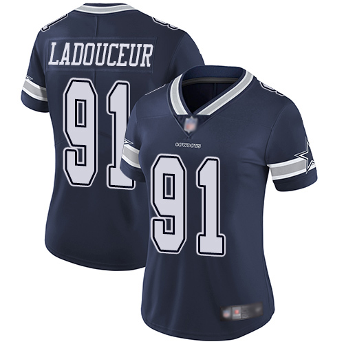 Dallas Cowboys #91 L. P. Ladouceur Women's Navy Blue Home Limited Vapor Untouchable Football Jersey