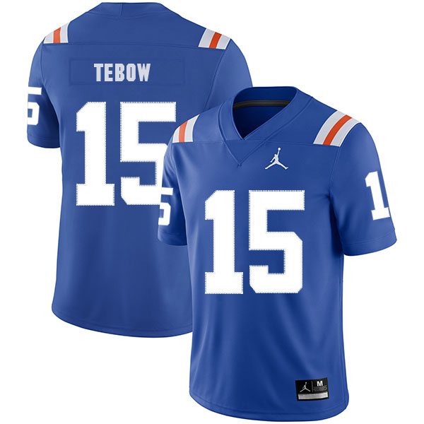 Florida Gators 15 Tim Tebow Blue Throwback College Football Jersey