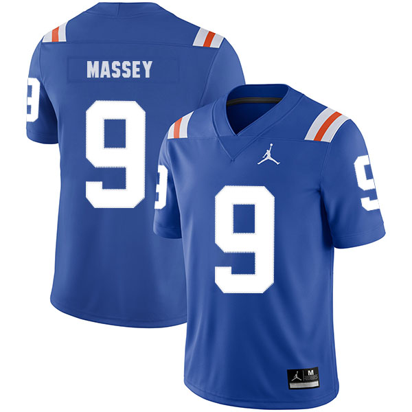 Florida Gators 9 Dre Massey Blue Throwback College Football Jersey