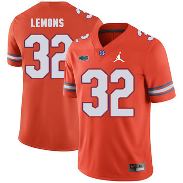 Florida Gators 32 Adarius Lemons Orange College Football Jersey