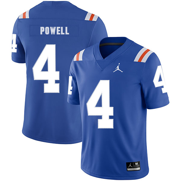 Florida Gators 4 Brandon Powell Blue Throwback College Football Jersey