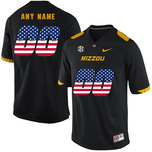 Missouri Tigers Customized Black USA Flag Nike College Football Jersey