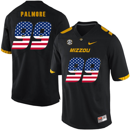 Missouri Tigers 99 Walter Palmore Black USA Flag Nike College Football Jersey