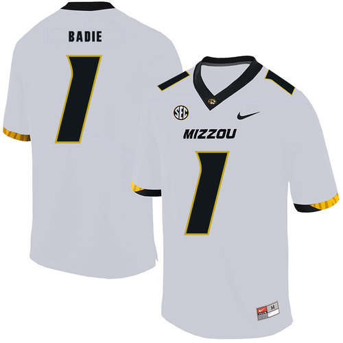 Missouri Tigers 1 Tyler Badie White Nike College Football Jersey