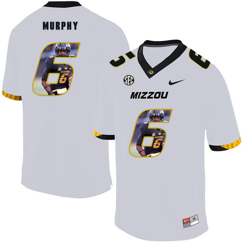 Missouri Tigers 6 Marcus Murphy III White Nike Fashion College Football Jersey