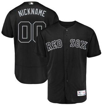 Boston Red Sox Majestic 2019 Players' Weekend Flex Base Authentic Roster Custom Black Jersey