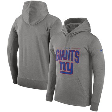 New York Giants Nike Sideline Property of Performance Pullover Hoodie Gray