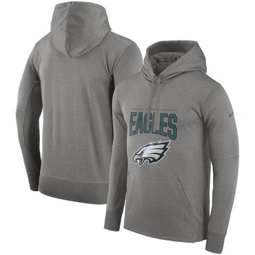 Philadelphia Eagles Nike Sideline Property of Performance Pullover Hoodie Gray