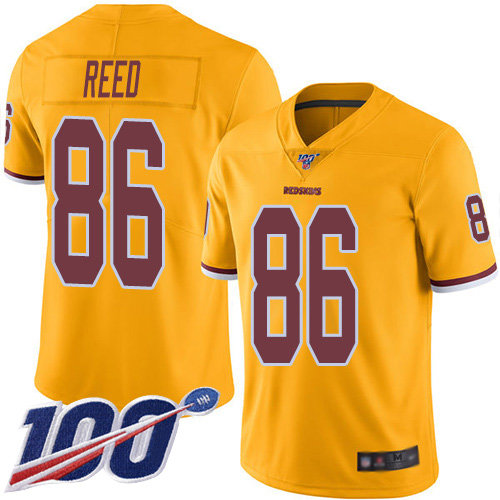 Nike Redskins #86 Jordan Reed Gold Men's Stitched NFL Limited Rush 100th Season Jersey