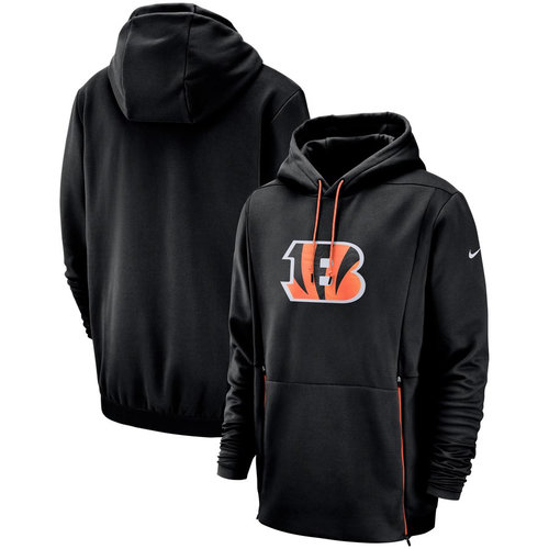 Cincinnati Bengals Nike Sideline Performance Player Pullover Hoodie Black