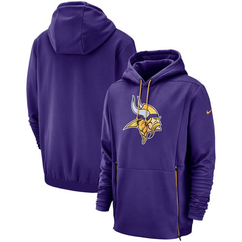 Minnesota Vikings Nike Sideline Performance Player Pullover Hoodie Purple