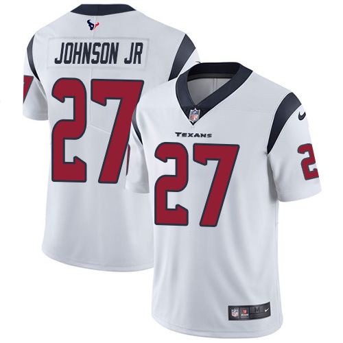 Nike Texans #27 Duke Johnson Jr White Men's Stitched NFL Vapor Untouchable Limited Jersey