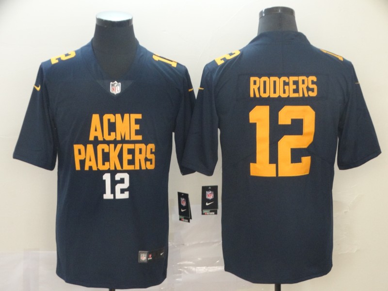 Nike Packers 12 Aaron Rodgers Navy City Edition Vapor Untouchable Limited Jersey