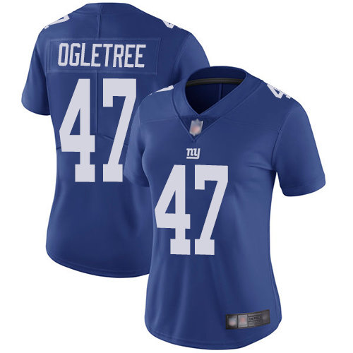 Nike Giants #47 Alec Ogletree Royal Blue Team Color Women's Stitched NFL Vapor Untouchable Limited Jersey