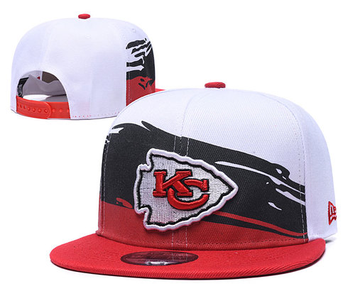 Chiefs Team Logo White Red Adjustable Hat GS