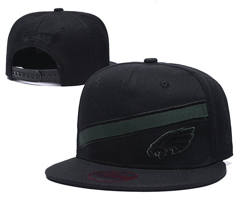 Eagles Team Logo Black Adjustable Hat LT