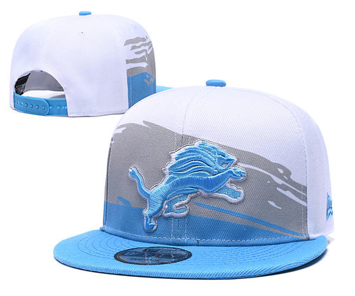 Lions Team Logo White Blue Adjustable Hat GS