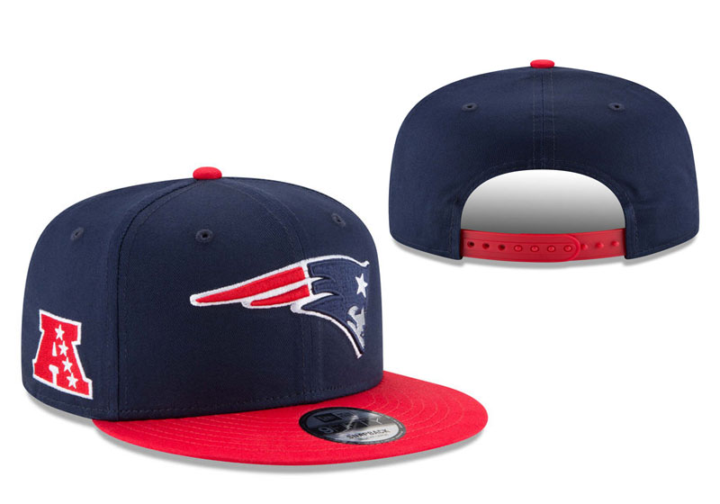 Patriots Team Logo Navy Red Adjustable Hat LT