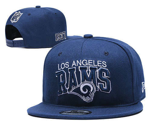 Rams Team Logo Navy 1937 Anniversary Adjustable Hat YD