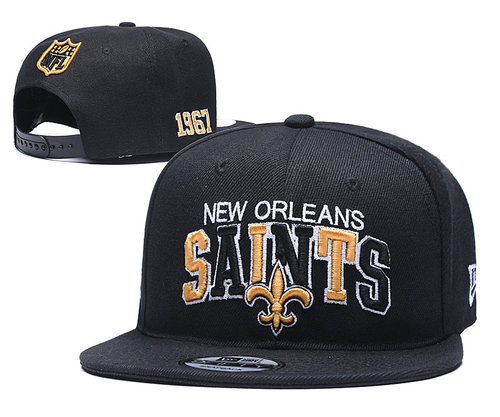 Saints Team Logo Black 1967 Anniversary Adjustable Hat YD