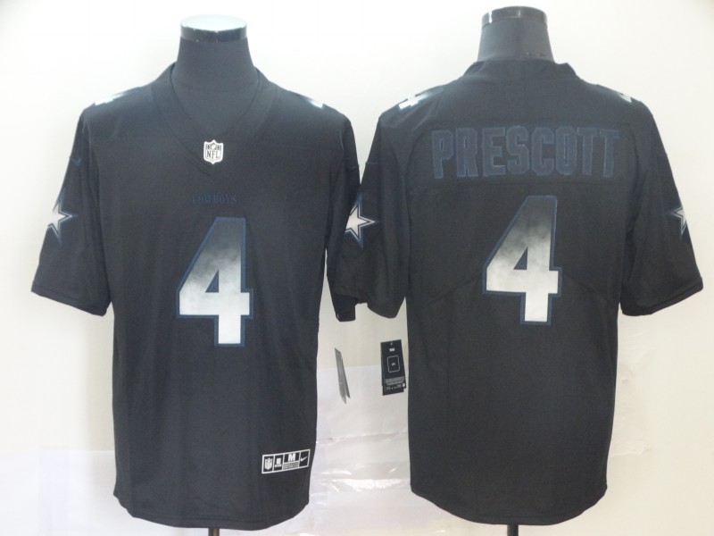 Nike Cowboys 4 Dak Prescott Black Arch Smoke Vapor Untouchable Limited Jersey