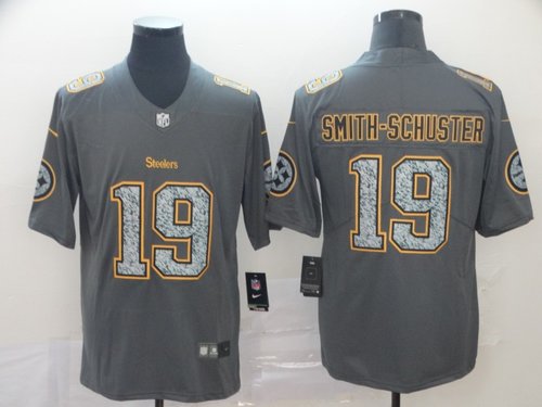 Nike Steelers 19 JuJu Smith Schuster Gray Camo Vapor Untouchable Limited Jersey