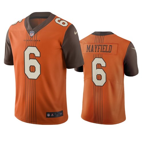 Cleveland Browns #6 Baker Mayfield Brown Vapor Limited City Edition NFL Jersey