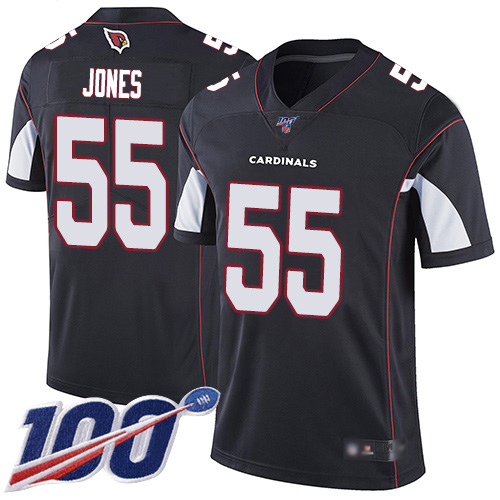 Nike Cardinals #55 Chandler Jones Black Alternate Men's Stitched NFL 100th Season Vapor Limited Jersey