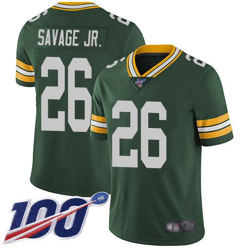 Nike Packers #26 Darnell Savage Jr. Green Team Color Men's Stitched NFL 100th Season Vapor Limited Jersey