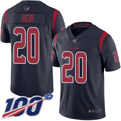 Nike Texans #20 Justin Reid Navy Blue Men's Stitched NFL Limited Rush 100th Season Jersey