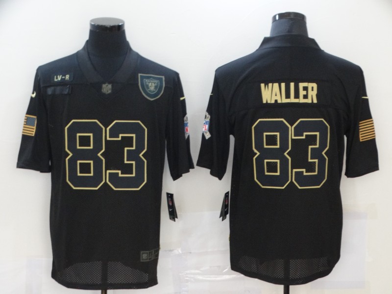 Men's Las Vegas Raiders #83 Darren Waller Black 2020 Salute To Service Stitched NFL Nike Limited Jersey