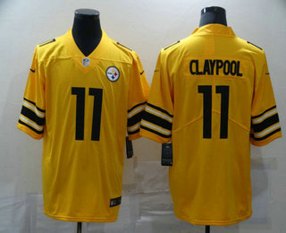 Men's Pittsburgh Steelers #11 Chase Claypool Gold 2019 Inverted Legend Stitched NFL Nike Limited Jersey